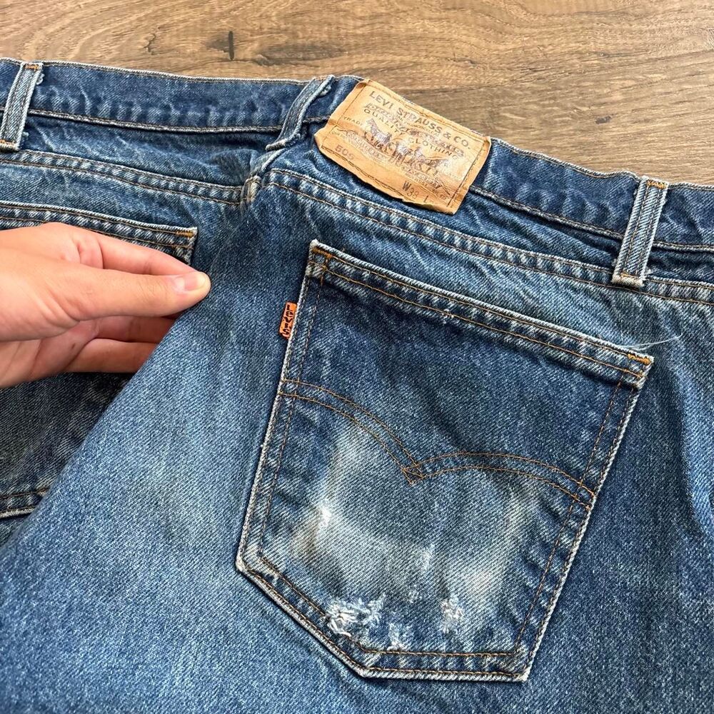 Levi-s Men's Blue and Navy Jeans